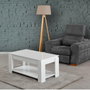 Hanah Home Mesa de Centro Shelf - Shiny White